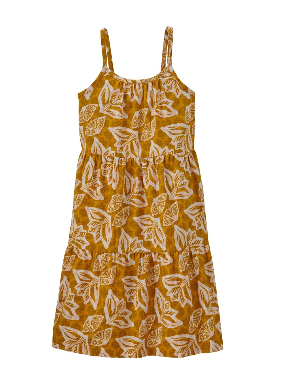 Patagonia 🌼 Pataloha Yellow Floral Tiered Sundress size 14